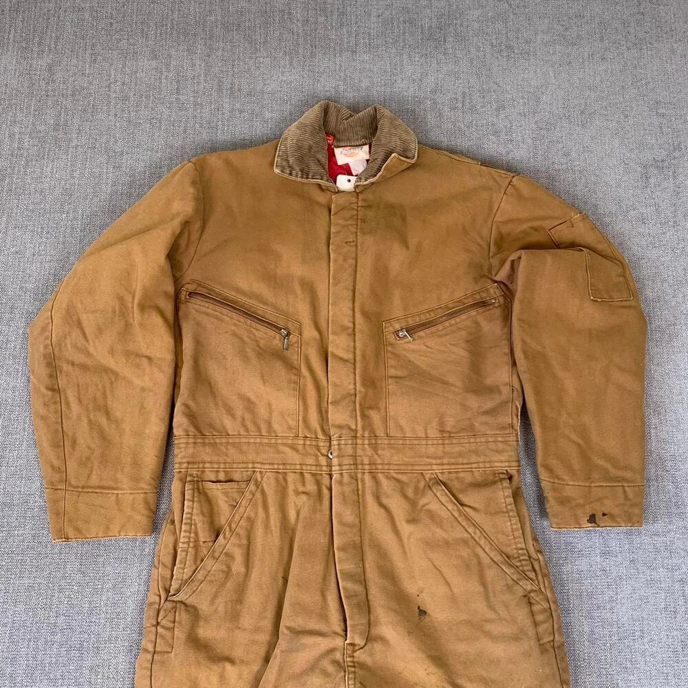 Vintage Dickies brown duck canvas coveralls